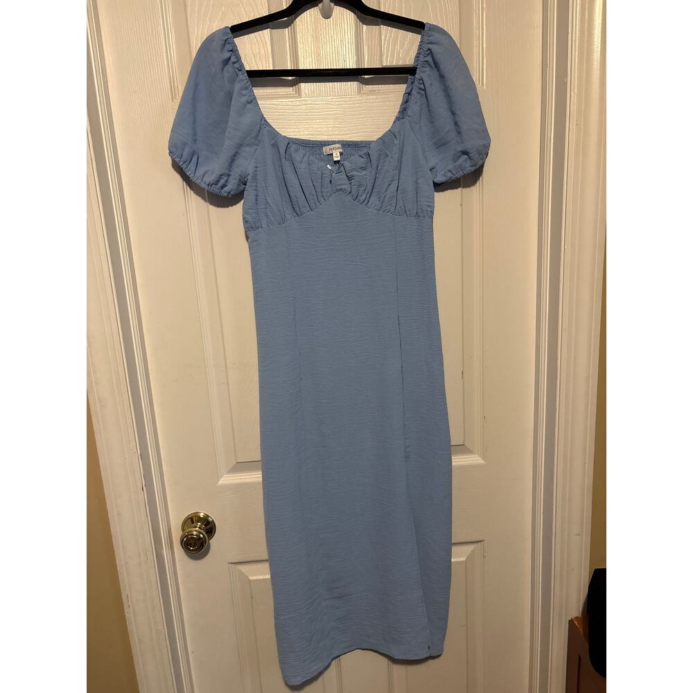 Persaya women’s princess sleeve periwinkle, blue dress size medium new tag
